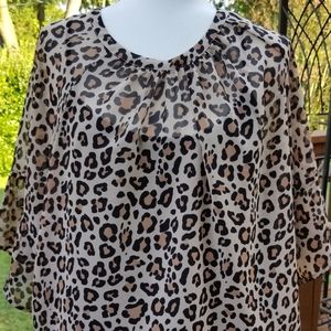 Animal print blouse